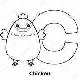 Alphabet Chicken Kchungtw sketch template