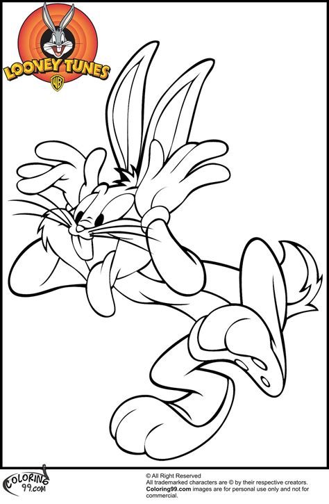 bugs bunny coloring pages team colors