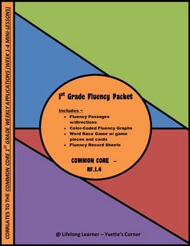 st grade fluency packet  weeks    lifelong learner yvettes
