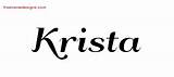 Name Krista Designs Tattoo Deco Charis Printable Freenamedesigns sketch template