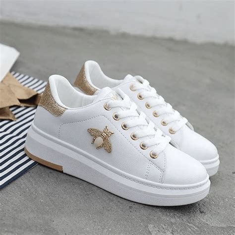 white sneakers  women leather lace  shoes walking shoes women leather shoes woman white