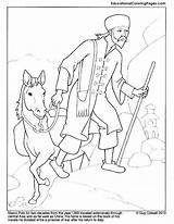 Coloring Pages Marco Polo Explorers Book Kids Famous History Exploration Immigration Early Color Printable Worksheets Polos Sacagawea Matthew Henson Drawings sketch template