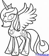 Luna Drawing Princess Coloring Mlp Pages Getdrawings Draw sketch template