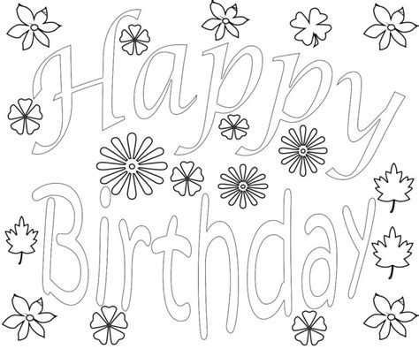 happy birthday coloring pages  adults toddlers