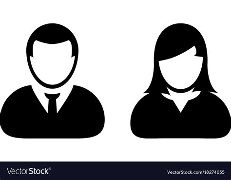 people icon male  female signs avatar symbol vector image