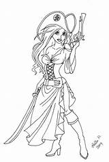 Pirate Coloring Pages Woman Sexy Girl Women sketch template