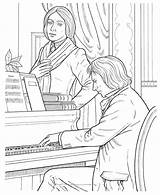 Composer Handel Composers Chopin Sheets Musical Coloringtop Frideric sketch template