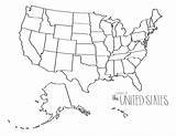 Map States Blank United Printable Simple Outline Label Drawing Coloring Usa Template Color Geography Without America Line Labels Clipart State sketch template