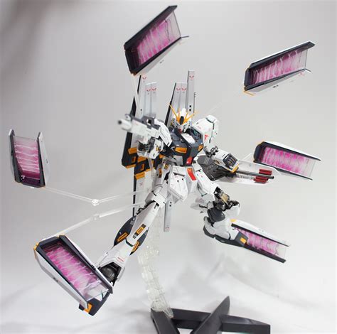 mg  nu gundam  fin funnel set painted build