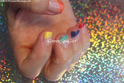 gel rainbow manicure auroradayspa nailart gelmanicure rainbownails