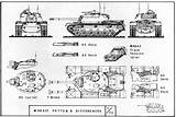 Patton Tank M46 M48 sketch template