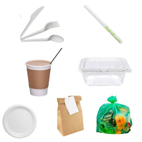 green single  recyclable  compostable foodware bags cold cups