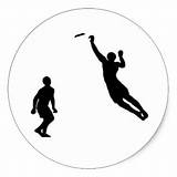 Frisbee Ultimate Silhouette Sticker Stickers Getdrawings Gifts Zazzle sketch template