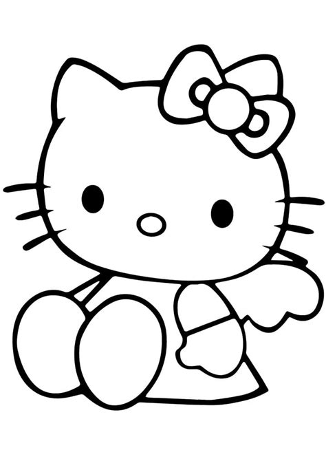 angel kitty coloring pages
