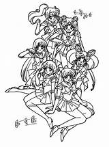 Sailor Moon Coloring Senshi Guardian Pages Choose Board Color Kids Colorluna Book sketch template