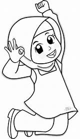 Mewarnai Islamic Ramadan Muslimah Ana Hijab Gebet Putri Sholeh Kartun Kunjungi Papan Sphotos Fbcdn Eid sketch template