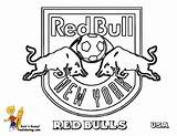 Coloring Bull Red Pages Soccer Logo Team Cool Bulls York Color City Sheets Kids Mls Arsenal Fifa Futbol Logos Library sketch template