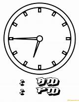 Clock Coloring Pages Wall Clocks Time Circle Printable Kids Clipart Shaped Color Shows Hora Colouring Cuckoo Steampunk Online Cliparts Gif sketch template