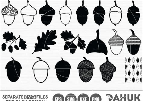 acorn silhouettes svg botanical acorn paper cut acorn stencil acorn svg