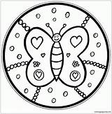 Mandala Butterfly Color Online Pages Coloring Printable sketch template