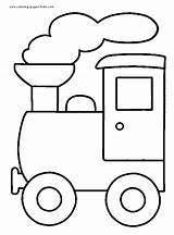 Coloring Train Printable Pages Color Template Transportation Kids Trains Baby Sheet Applique Plate Easy Drawing Truck Paper Outline Car Pattern sketch template