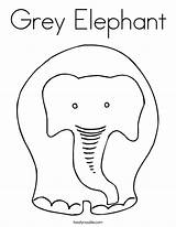 Grey Coloring Elephant Pages Gray Noodle Print Built California Usa Twistynoodle Twisty sketch template
