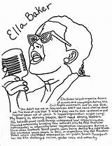Coloring Pages Baker History Ella Month Maya Angelou Ruby Bridges Drawing Printable Civil Rights Getcolorings Getdrawings Color Liberation Colorings Template sketch template