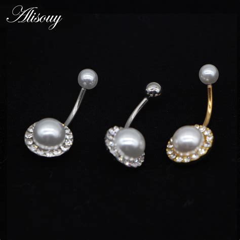 Alisouy 1pc New Style Navel Ring High Quality Surgical Steel Piercing