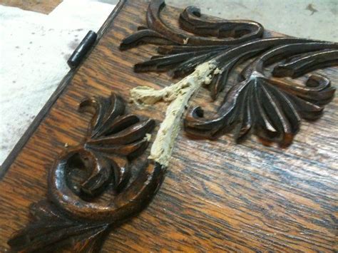 antique furniture gingerbread trim repair  wood filler