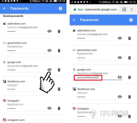 melihat password gmail yahoo mail sendiri tersimpan  android