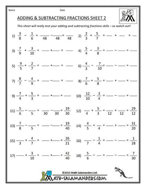fractions worksheets grade  math images   worksheets