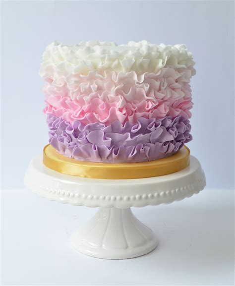 Ruffle Ombré Cake Ombre Cake Blue Ombre Cake Fancy Cakes