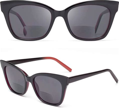 amorays stylish cateye bifocal reading glasses vintage polarized sun