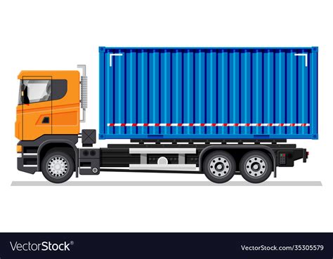 container vehicle isolated  white background vector image