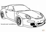 Porsche Coloring Pages Spyder 911 Gt3 Car Template sketch template