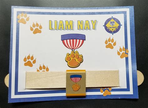 cub scout bear award certificate  belt loops  printable crafty