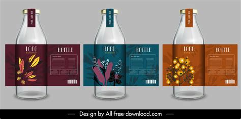 bottle label design  vector    vector
