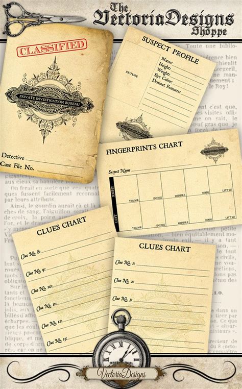 detective party supplies private investigator case file printable