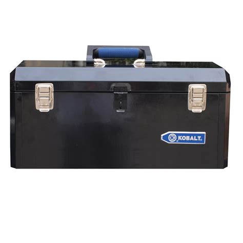 Shop Kobalt Portable 20 6 In Steel Lockable Tool Box Black At