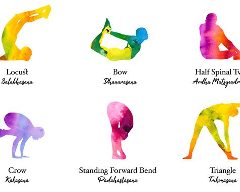 basic yoga postures  english