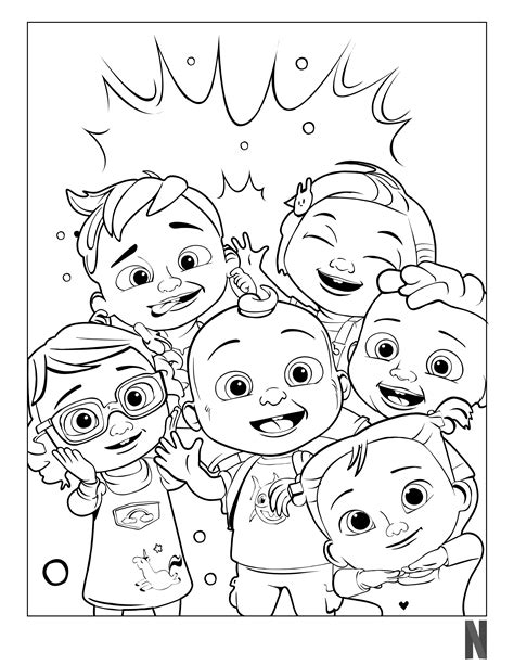 cocomelon coloring page birthday coloring pages  kids coloring