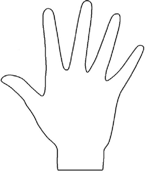 hand outline template printable clipart