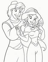 Coloring Pages Aladdin Jasmine Printable Library Clip sketch template