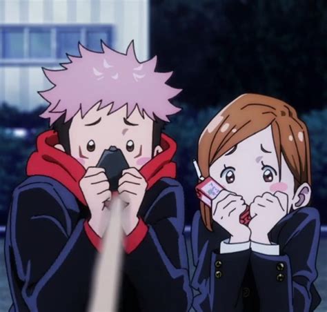 itadori yuuji and kugisaki nobara in 2021 anime anime funny anime