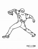 Baseball Catcher Printcolorfun sketch template