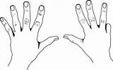 Hands Clipart Counting Fingers Finger Hand European Clip Line Contour Cliparts Style Count Gif Message Ms Etc Whiskers Nine Thumb sketch template