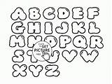 Alphabet Wuppsy sketch template