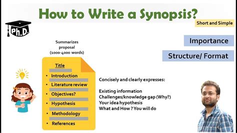 write  research synopsis phd youtube