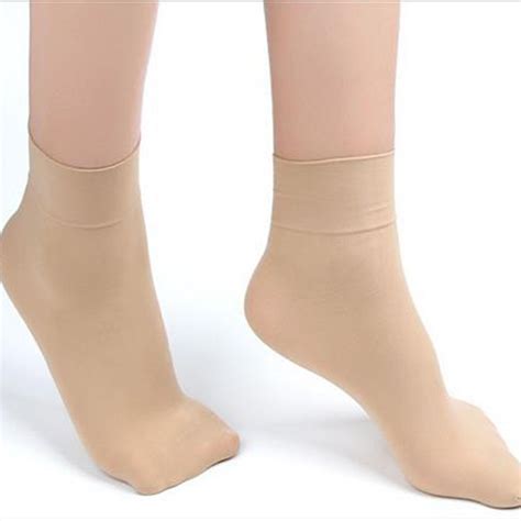 ultra thin elastic silky short silk stockings women ankle socks skin