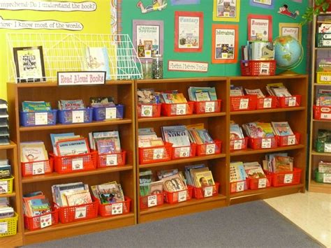 genre baskets  books organized   read aloud book